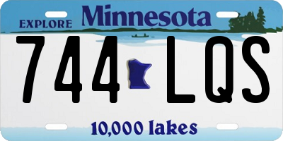 MN license plate 744LQS