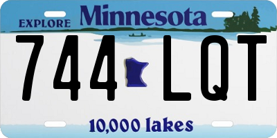 MN license plate 744LQT