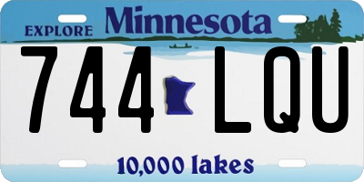 MN license plate 744LQU