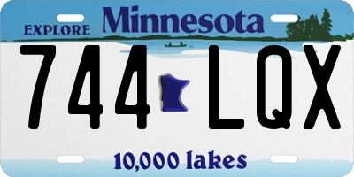 MN license plate 744LQX
