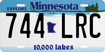 MN license plate 744LRC
