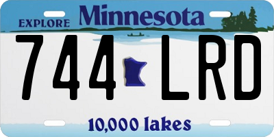 MN license plate 744LRD