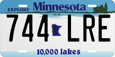 MN license plate 744LRE