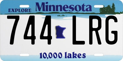 MN license plate 744LRG