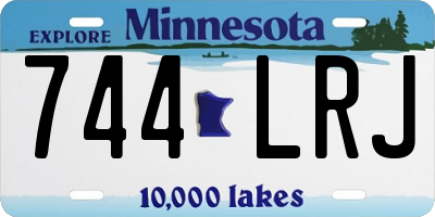 MN license plate 744LRJ