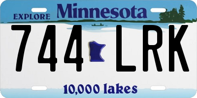 MN license plate 744LRK
