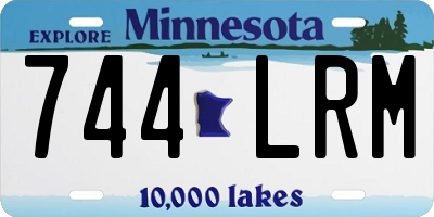 MN license plate 744LRM
