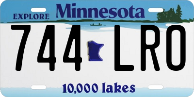MN license plate 744LRO