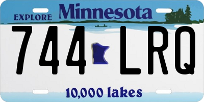 MN license plate 744LRQ