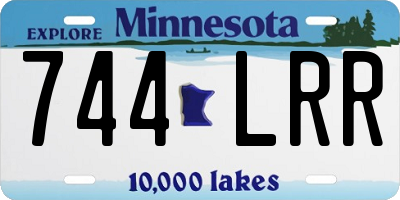 MN license plate 744LRR