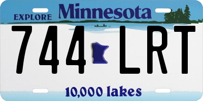 MN license plate 744LRT