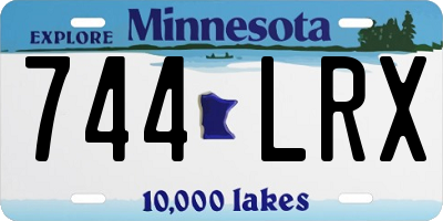 MN license plate 744LRX
