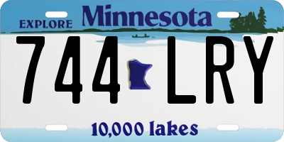 MN license plate 744LRY