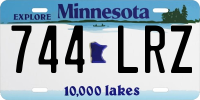 MN license plate 744LRZ