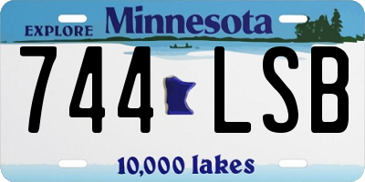 MN license plate 744LSB