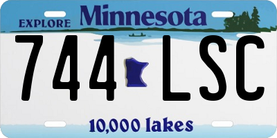 MN license plate 744LSC