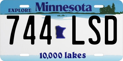 MN license plate 744LSD