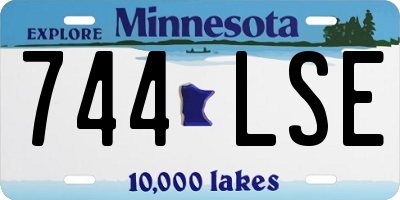 MN license plate 744LSE