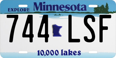 MN license plate 744LSF