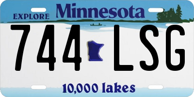 MN license plate 744LSG