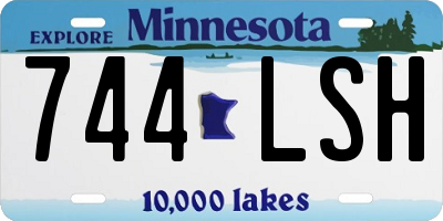 MN license plate 744LSH