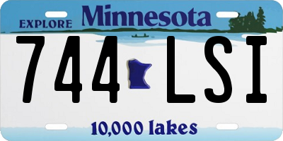 MN license plate 744LSI