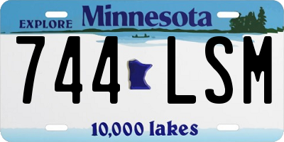 MN license plate 744LSM