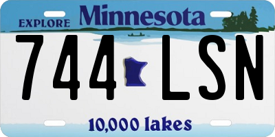 MN license plate 744LSN