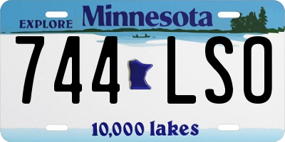 MN license plate 744LSO