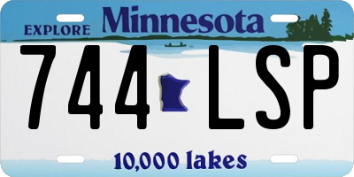 MN license plate 744LSP