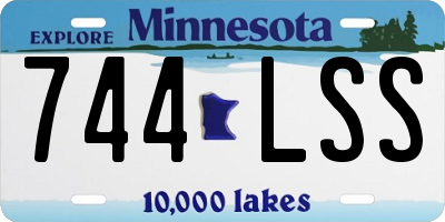 MN license plate 744LSS