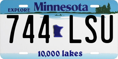 MN license plate 744LSU