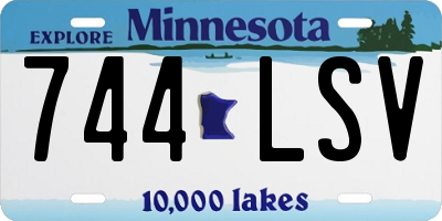 MN license plate 744LSV