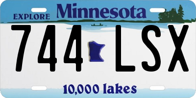 MN license plate 744LSX