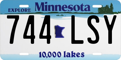 MN license plate 744LSY
