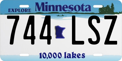 MN license plate 744LSZ