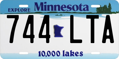 MN license plate 744LTA