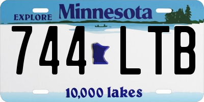 MN license plate 744LTB