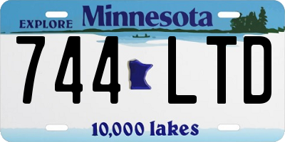 MN license plate 744LTD