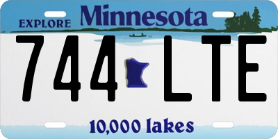 MN license plate 744LTE