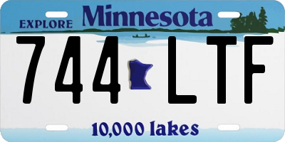 MN license plate 744LTF