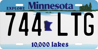 MN license plate 744LTG