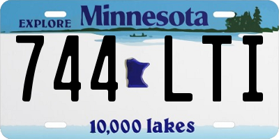 MN license plate 744LTI