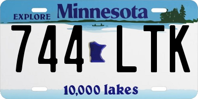 MN license plate 744LTK