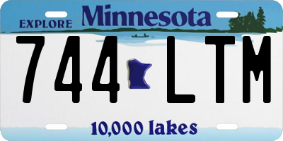 MN license plate 744LTM