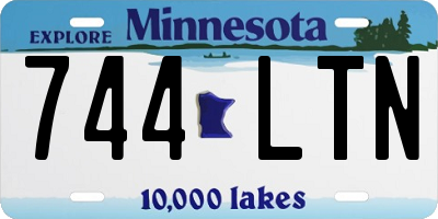 MN license plate 744LTN