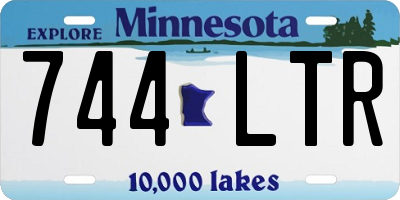 MN license plate 744LTR