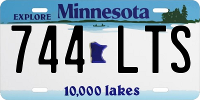 MN license plate 744LTS