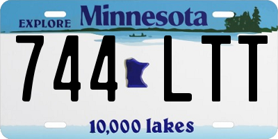 MN license plate 744LTT