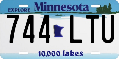 MN license plate 744LTU